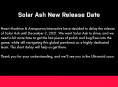 Solar Ash diundur ke Desember