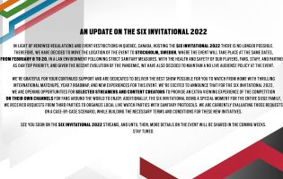 Six Invitational 2022 takkan dilangsungkan di Kanada tahun ini